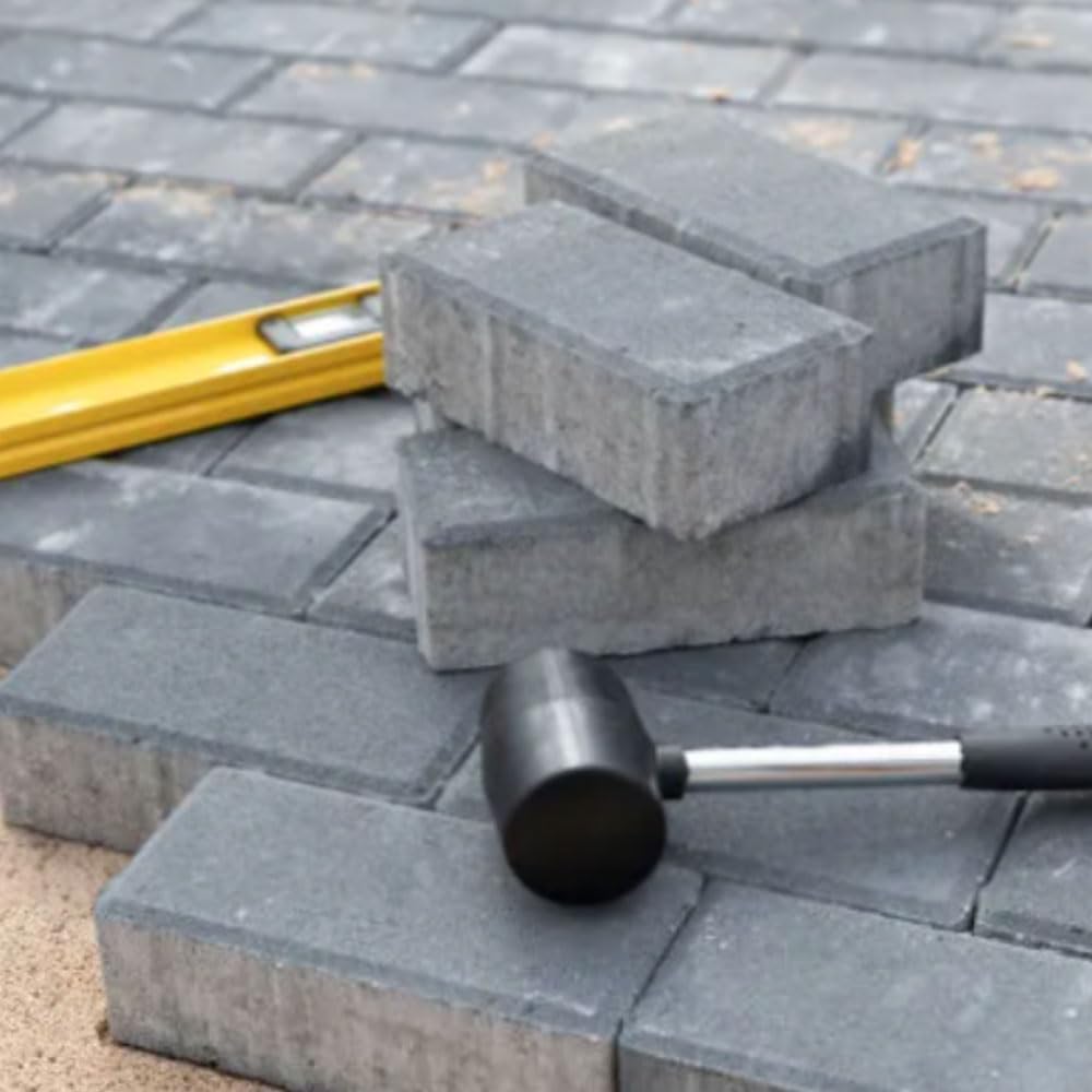 Marteau à manche en acier, maillet en caoutchouc d’extérieur pour piquets de tente de camping, piquets de sol, travaux de réparation et de construction