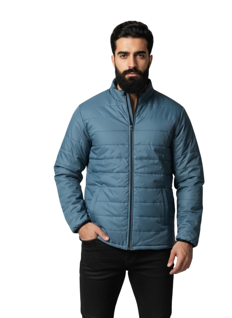 tagas JACKET|mans Winter Puffer Jacket| Men’s Solid Black Quilted Puffer Jackets | Lightweight Warm Winter Wear | Full Sleeve Front Zip Closure | Casual Outdoor Travel Jacket for Men-picture-10