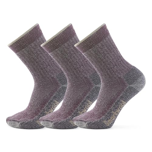 Smartwool Hike Classic Edition Light Cushion 2nd Cut Crew Socks Multipack, Purple Iris, X-Large