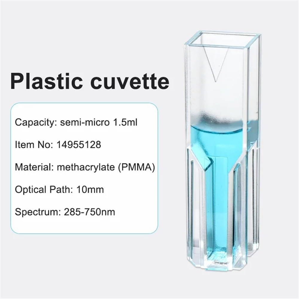 Cuvette monouso da 100 pezzi/lotto, 5 tipi diversi, 4,5 ml/1,5 ml, 10 mm, in plastica, colorante, PS.(130-100Pcs)