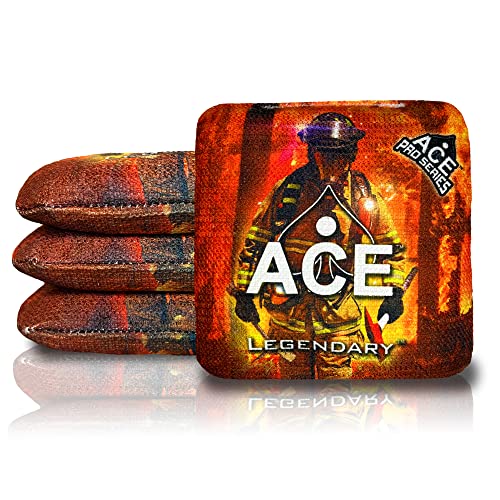 Bolsas de cornhole Legendario Bombero con sello ACE Pro (pack de 4 unidades)