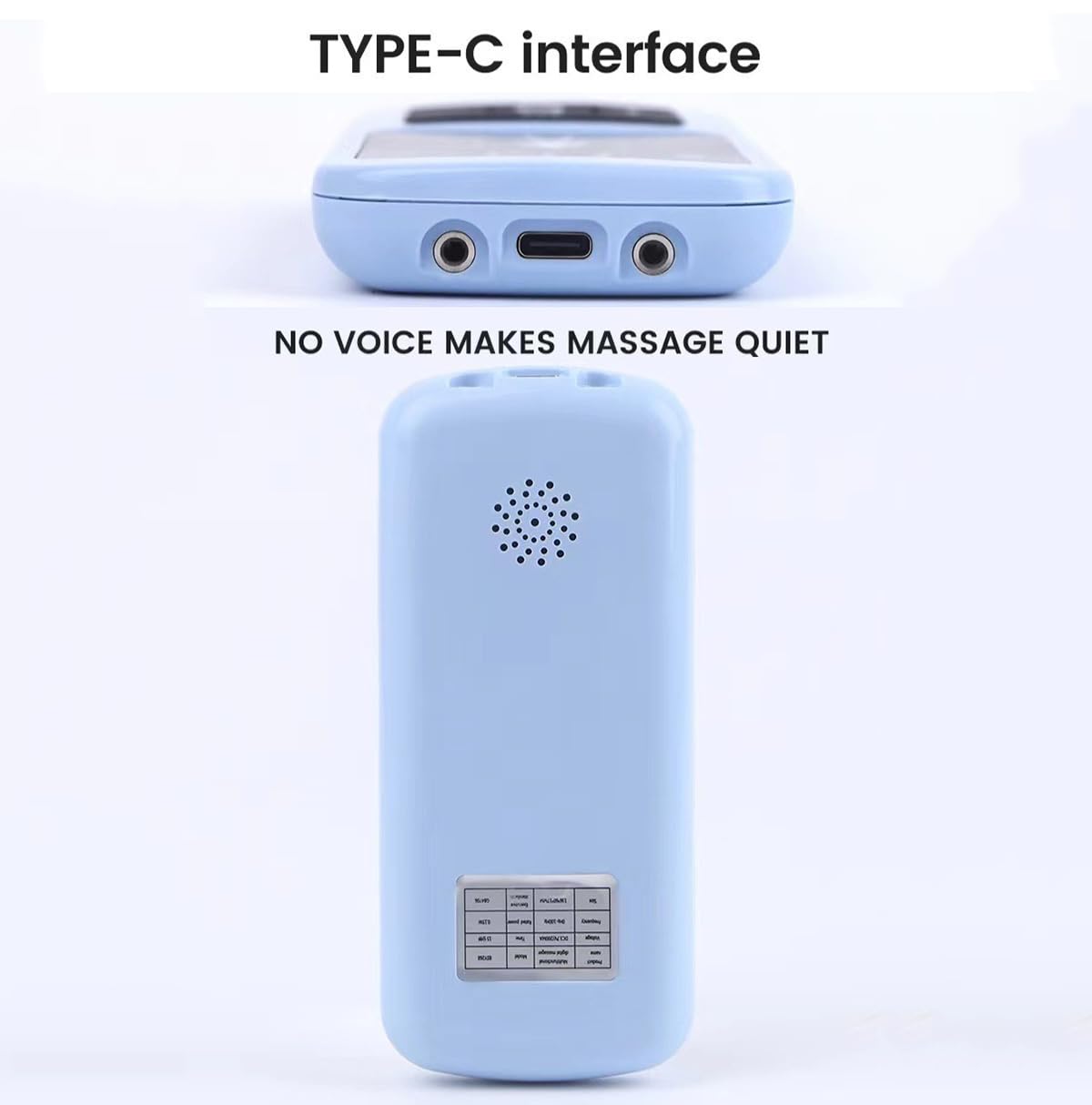 Elettrostimolatore muscolare EMS TENS Dispositivo 8 modalità dispositivo di terapia del dolore con 2 canali,Blu
