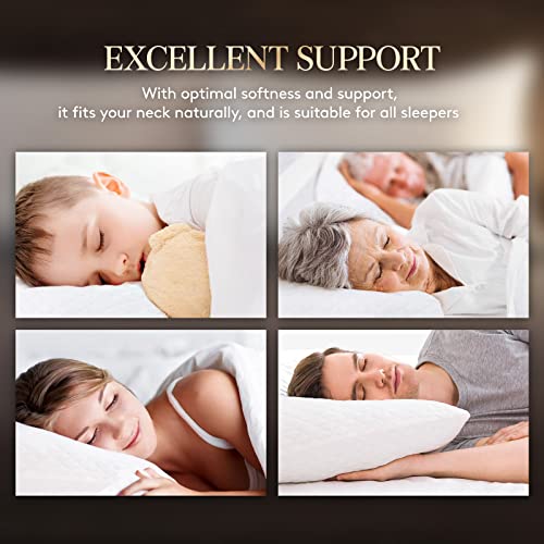 Lifewit Shredded Memory Foam Pillow Queen Size - Premium Adjustable Loft Hypoallergenic Cooling Pillow For Sleeping For Side, Back, Stomach Sleepers, Washable Cover - Certipur-Us Certified #TOP5