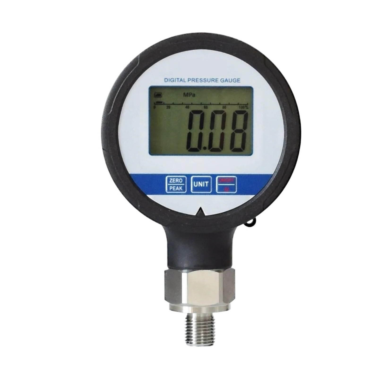 Manómetro digital de precisión, manómetro hidráulico de acero inoxidable de 80 mm de diámetro(0-60MPa)