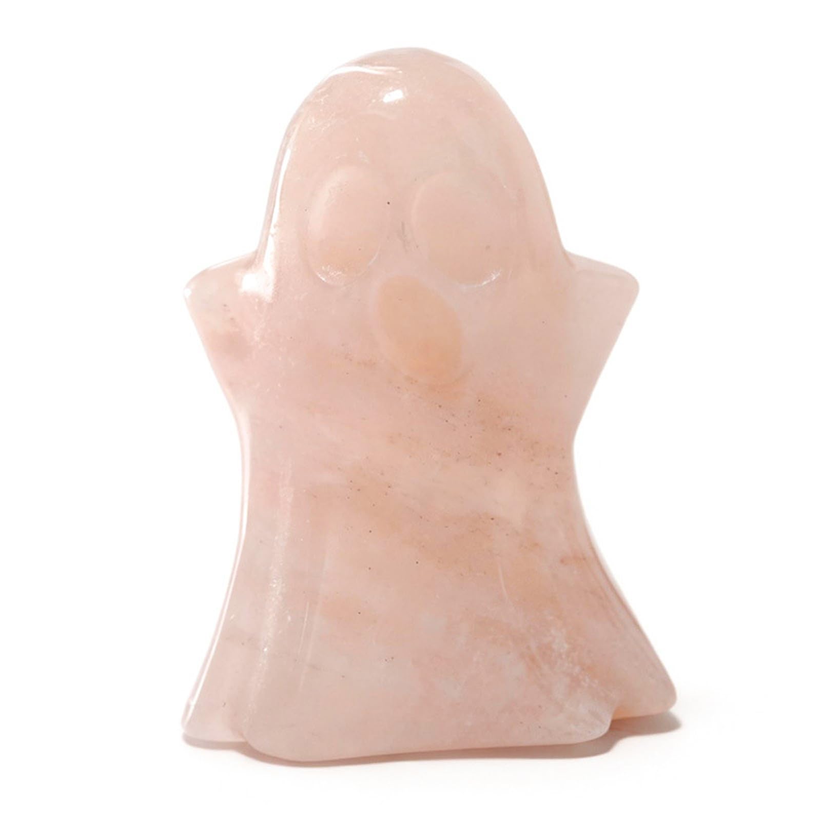 Hredyqw Crystal Ghostly Statue Hand Carved Natural Gemstones Ghostly Figurine Collection for Hallowmas Carnivals Home