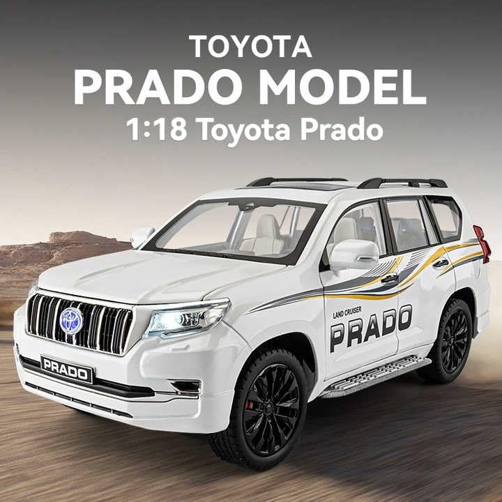 SR TOYS 1/18 Scale Toyotaa Land Cruiser Prado SUV Alloy Car