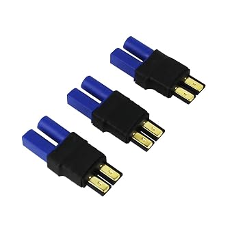 3pcs Male TRX Style to Female EC5 Losi Adapter Connector Brushless for LiPopack of 3