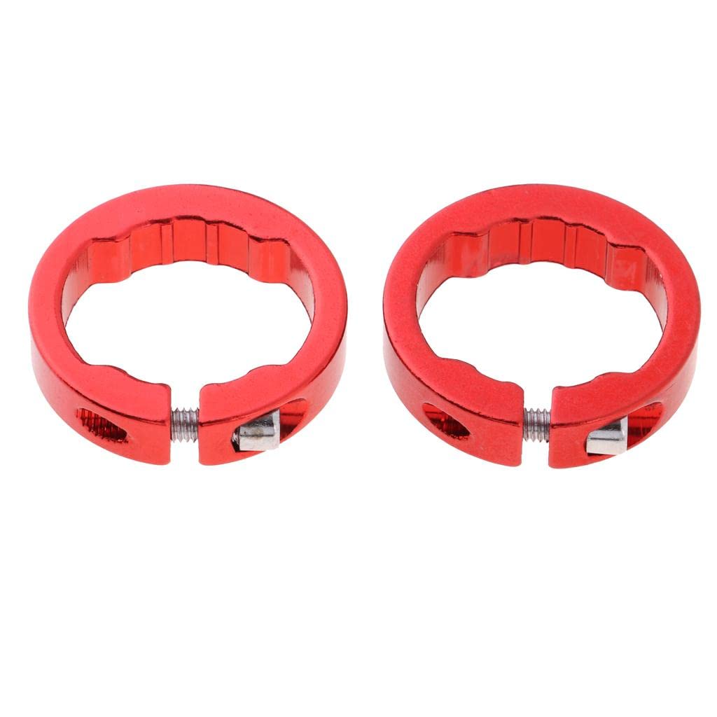 THE STYLE SUTRA®2pcs Alloy Bike Handlebar Grip Lock Ring End Locking Ring Red 8mm-image-6