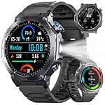 Jugeman – Smartwatch Herren GPS,1.43"AMOLED Militär Fitnessuhr mit Blu