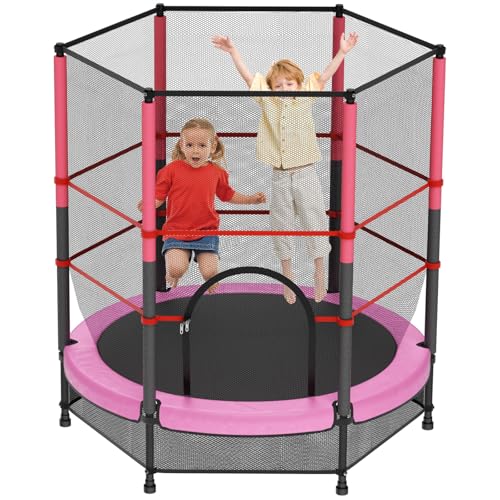 Trampoline Extérieur Enfant Ø140cm, Filet De...