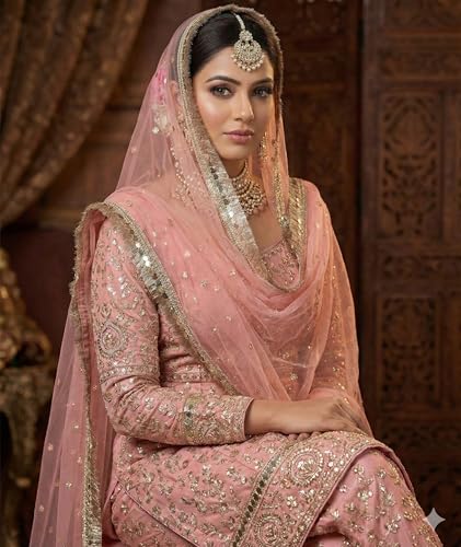 Image of Navti Creations Women's Lightweight Net Dupatta With Sequence Embroidery & Kiran Border (Length 2.25m)
