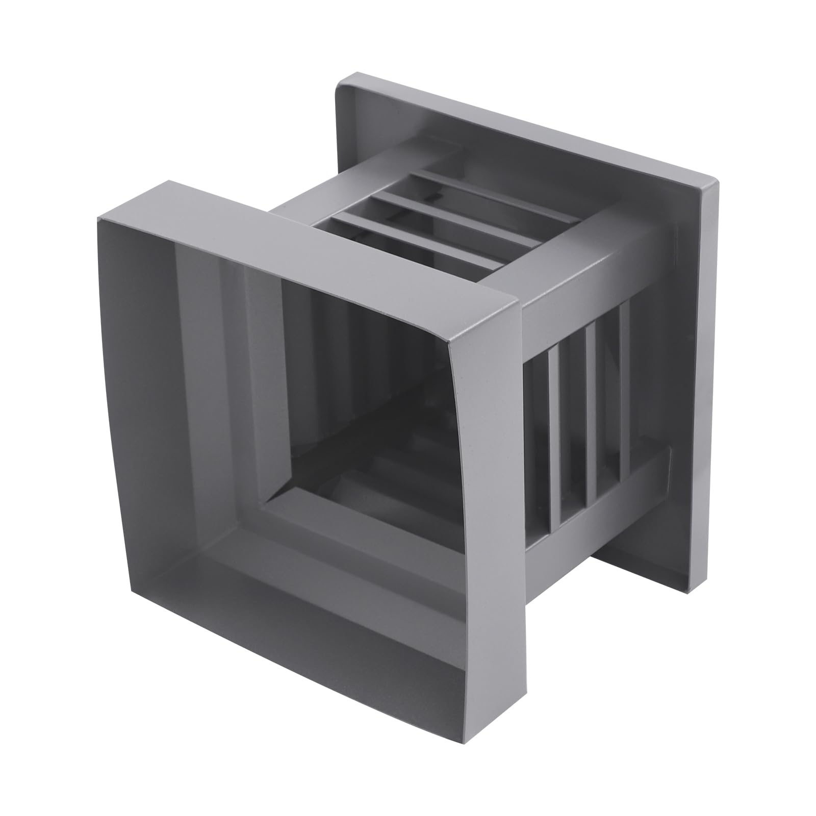 Cubierta de chimenea de aleación de aluminio, protección para pájaros y lluvia, con filtro de chispas para chimeneas y chimeneas, 25,5 x 25,5 cm, color gris oscuro
