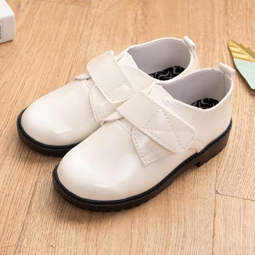 Boys Dress Leather Shoes with Lace Strap Flat Non Slip Wedding School Uniform Formal Sneakers Kids Ankle Soft Shoes3