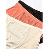 Warners-Womens-Blissful-Benefits-Tummy-Smoothing-Brief-Panties-Multipack Warner's Women's Blissful Benefits Tummy-Smoothing Comfort Microfiber Brief 3-Pack RS4433W, Sugar Coral/Pearled Ivory/Black, XL