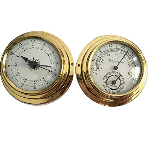 Thermometer Hygrometer Barometer Uhren Uhr 2 Ganzes Set Wetterstation Meter