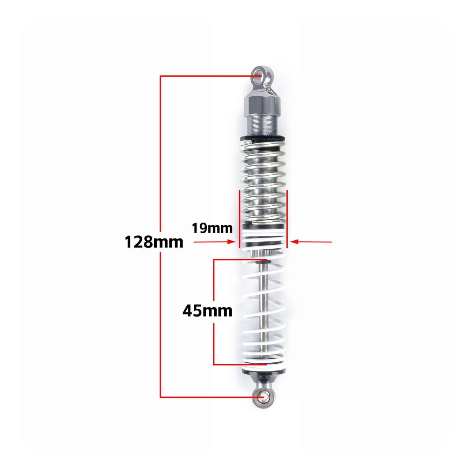 Colcolo Amortiguador RC Metálico de Suspensión Resorte Doble Amortiguación Absorción de Impactos Ajuste Estable para Manejo Suave Adecuado para Coches