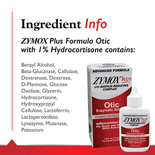 image for Zymox Advanced Formula Otic Plus Enzymatic Ear Solution for Dogs and C