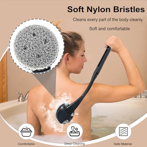 Brosse à dos pour douche de 52 cm avec long manche ergonomique - 3