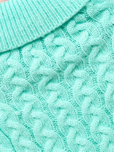 FANSU Hundepullover Kleine Hunde, Hunde Pullover Waschbar Hundepulli, Weich Einfarbig Strickpullover Hunde Shirt Elastisch Warmer Hunde Pullis, Strickpullover mit Beinen (S,Blau)