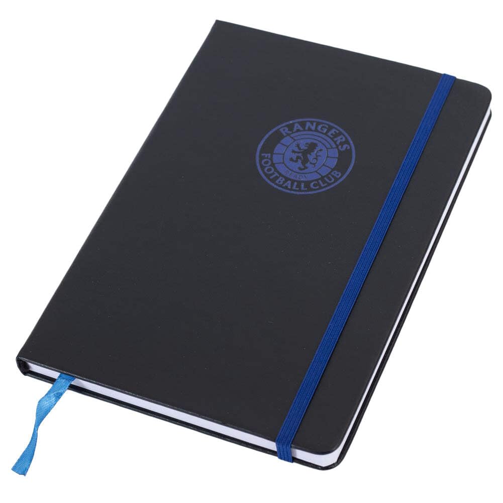 Rangers FC Premium Crest A5 Notebook (One Size) (Black/Blue)