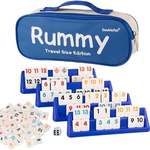 Doublefan Mini Rummy Set with Canvas Bag Cover