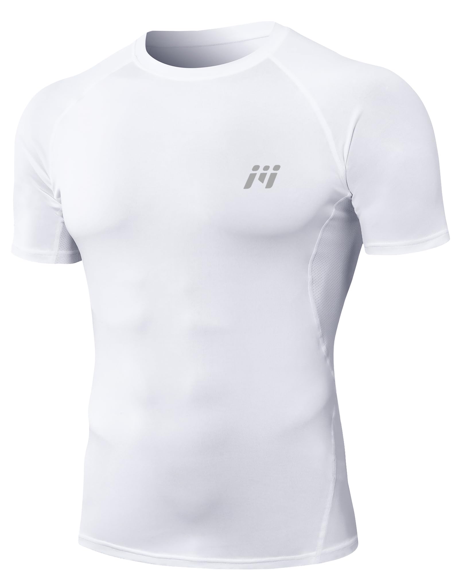 MEETWEE Kompressionsshirt Herren, Kurz/Langarm Funktionsshirt Männer Sportshirt Training Fitnessshirt Atmungsaktiv Laufshirt Unterhemd für Laufen Jogging Sport Turnhalle