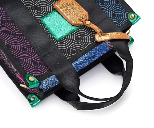 Bolso Tote de Lona Negro para Mujer Casual y Pequeño miniatura 4