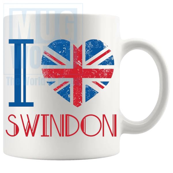 I Love Swindon Mug British Towns, British Gifts, Britain, Favourite Places, UK
