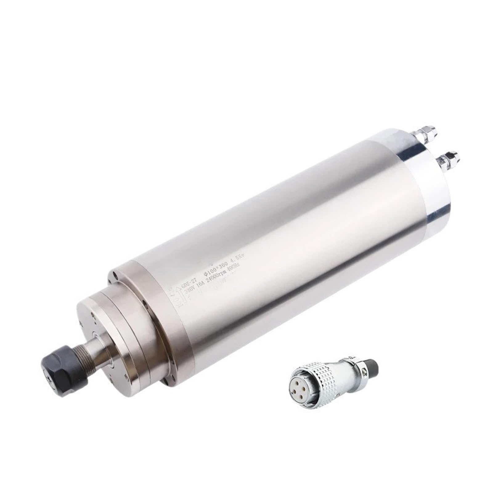 WAAZVXS GDZ-27 4.5KW ER20 Water-Cooled Spindle 220V/380V ?100x300mm 24000RPM Machine Tool Spindle for CNC Router Engraving(Color:380V)