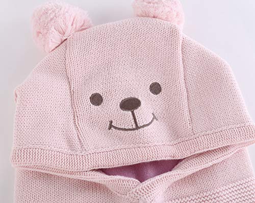 LLmoway Baby Toddler Kids Winter Hats Warm Windproof Knit Scarf Hood Fleece Hat4