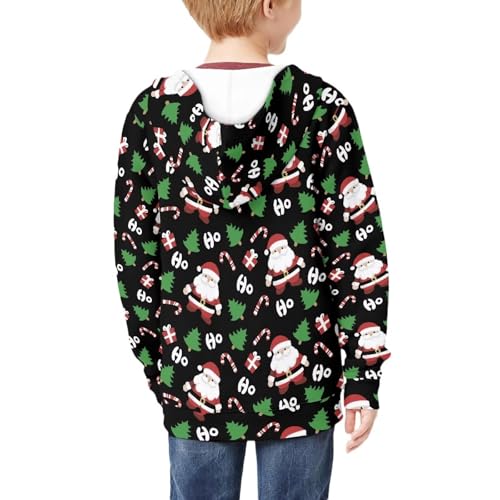 Image of Unisex Zipper Sweatshirt Boys Girls Hooded with 2 Pocket Pullover Hoodies for 6-16Y Kids