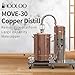HOOLOO 6.3Gal/24L Removable Essential Oil Distiller,Copper Essential Oil Still for Steam Distillation Oil Making and Extracting