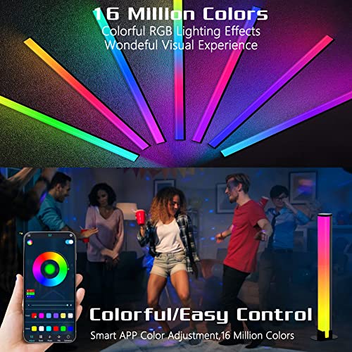 Ohso Led Rgb Light Bar Dimmable Color Changing Rainbow Streamer Game Smart Light With Music Sync, App Bluetooth Controlled Tv Ambient Backlight, 2 Pcs #TOP3
