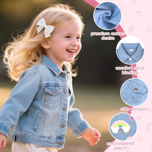 Personalized Denim Jacket with Names, Back to school clothes, Custom jean jacket for girls and boys,Spring & Fall Jackets,1-8 Year Old Birthday Christmas Gifts4