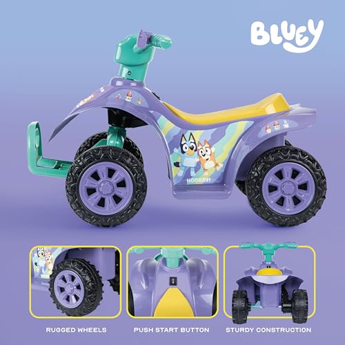 Image of Bluey - 6V Kids Ride-On ATV with Rechargeable Battery and Reverse Drive