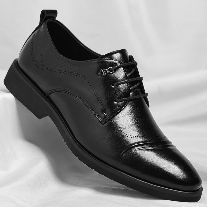 Men's British Style Big Size Lace-Up Dress Shoes Wedding Business Formal Oxfords Leather Casual Shoes for Groom2