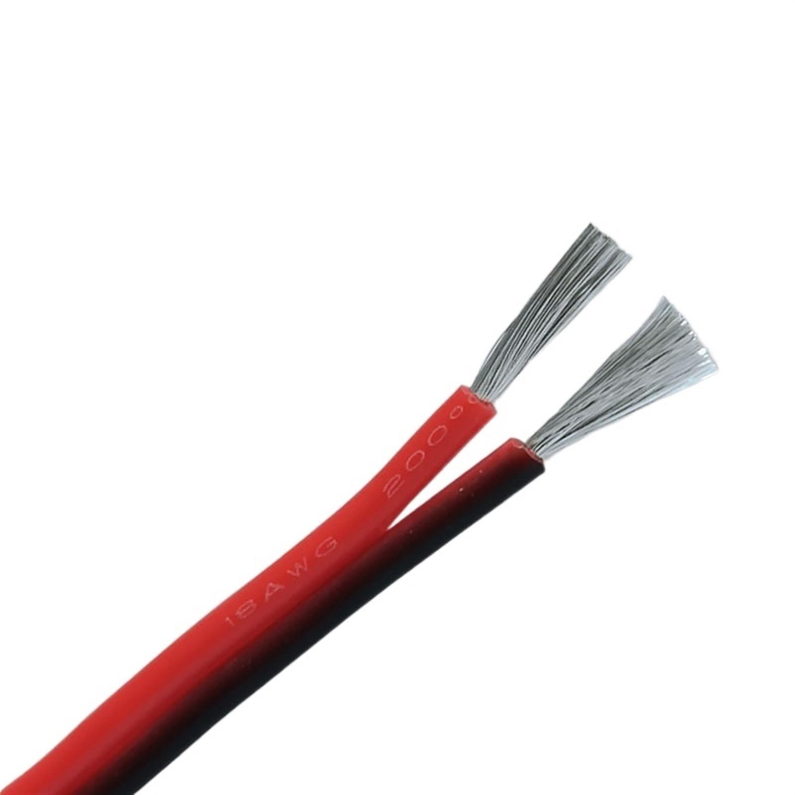 Outdoor Extension 2 Pin Super Soft High Temperature Resistant Silicone Cable 20AWG to 8AWG High Current Tin-Plated Copper Wire Solar sheathed(Size:10meter,Color:16 AWG - 1.3mm2)