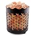 CRYSTAL DECOR Natural Himalayan Salt Lamp with Salt Chunks in Cylinder Design Metal Basket and Dimmable Cord - Tristar Design