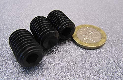 Alloy Steel Cup Point Set Screws M14 x 2 mm x 20 mm Length 15 pcs