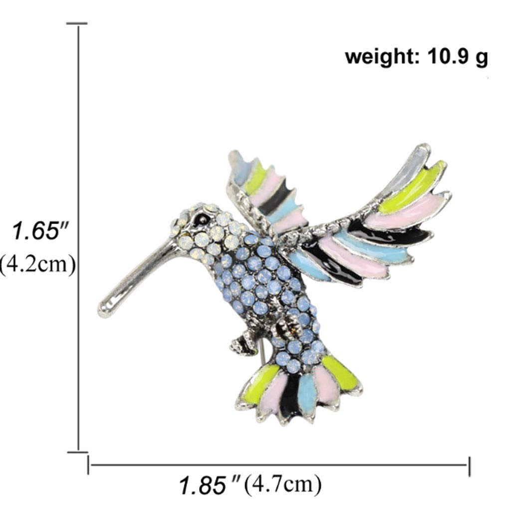 Brosche, farbige Kolibri-Brosche, Bunte Tierform-Brosche für Frauen, Party