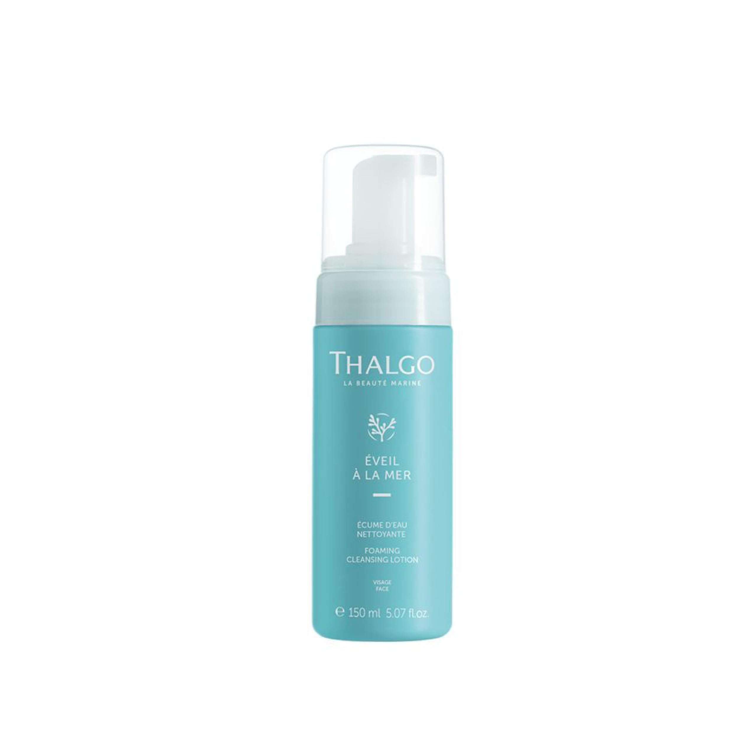 THALGO Éveil à la Mer Meeres-Reinigungsschaum 150 ml – Sanfte Gesichtsreinigung mit Meeresalgen & Aloe Vera, Reinigungsschaum für normale, empfindliche & trockene Haut, Made in France