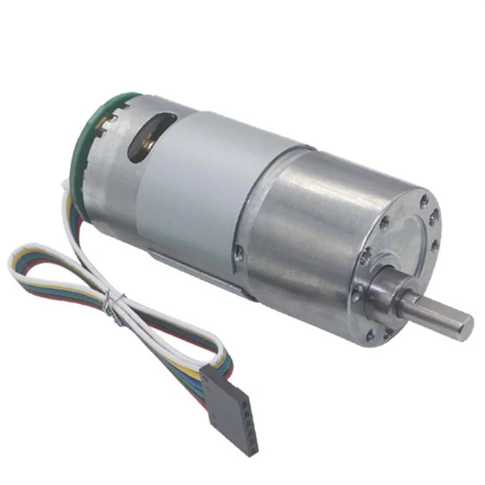 ZIDRMTKVK 37GB 545 Gear Motor Encoder DC 6V 12V 24V High Torque Hall Electric Metal Reversible Reducer(6V,Reduction ratio 506)