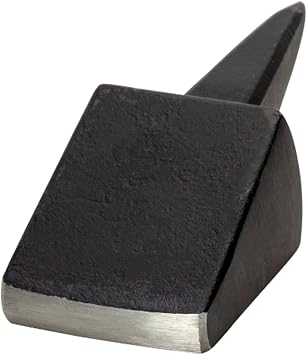 Picard Scythe Anvil 500g Drop-Forged Steel with Bright Finished Cross Peen, Pointed Short Design with Mounting Pin, For Peening & Sharpening Scythe Blades 0010100