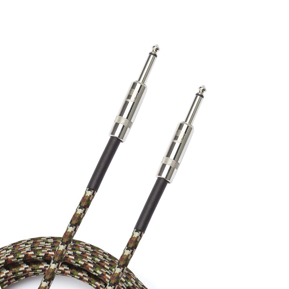 D'Addario Accessories Braided Instrument Cable, 10' - Camouflage