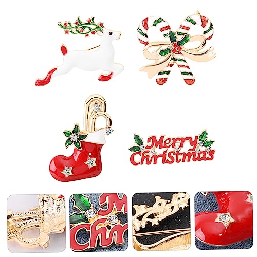 Épingle de wapiti décorative sur un pull pour le repas de Noël