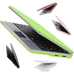 Bigmachine 7 Inch Mini computadora portátil PC Netbook para niños Android 12 Quad Core 32GB WiFi Cámara incorporada Netflix Youtube Reproductor de Flash (Verde)