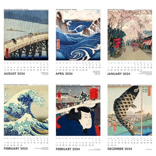 Image of Tallenge - Japanese Masters Collection - 2024 desk Calendar - 6 x 9 Inches (Paper, Desk Calendar)
