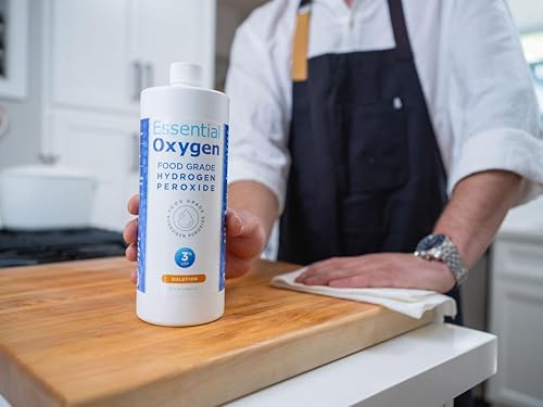 Miniatura 8 de Peróxido de hidrógeno de Essential Oxygen, 3 % de grado alimenticio, 857584005057, 1, 1