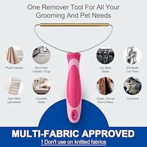   Pet-Hair-Remover-Deep-Cleaning-Dog-Cat-Hair-Remover-Lint-Cleaner-Pro-Fur-Removal-Tool-Portable-Carpet-Scraper-Rake-Fuzz-Hairball-Shaver-for-Carpet-Car-Mat-Couch-Pet-Bed-Rug-Rose-Red