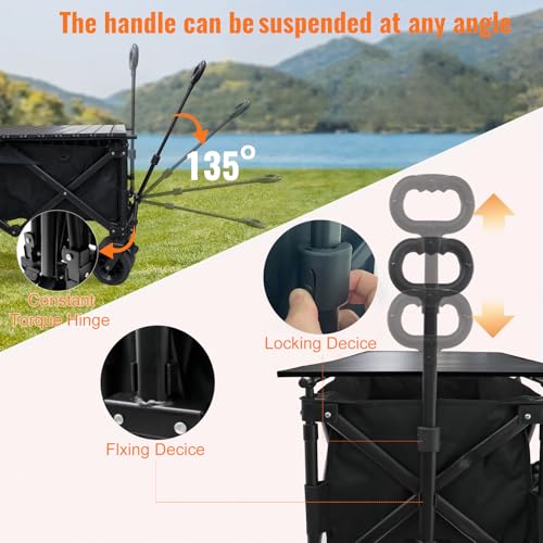 Save 26% on Foldable Utility Wagon with Table & Large Wheels - Image 6